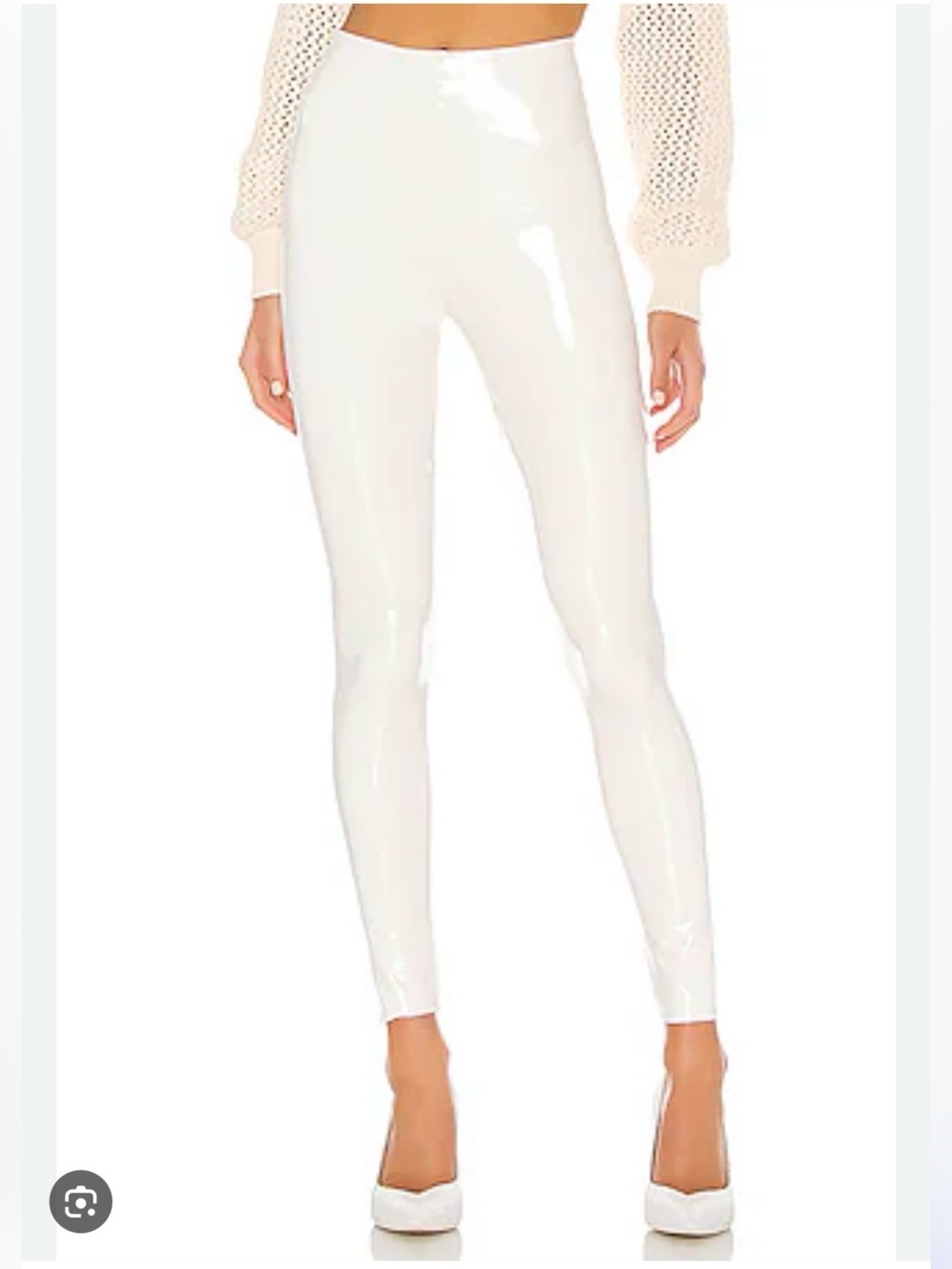 Commando White Faux Patent Leather Legging with Perfect Control - S NWT -Sealed